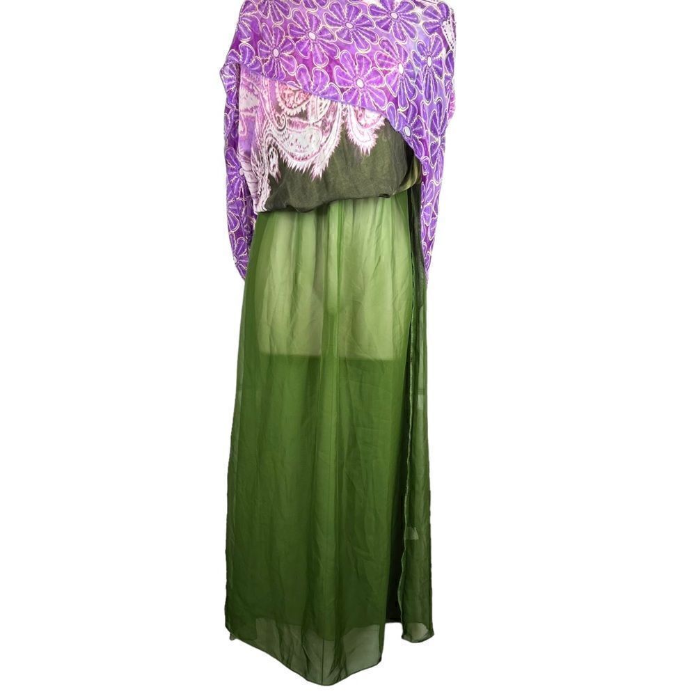 100% Silk Maxi Dress by ANNA SOPHIA Sleeveless Size Small - Picture 9 of 13